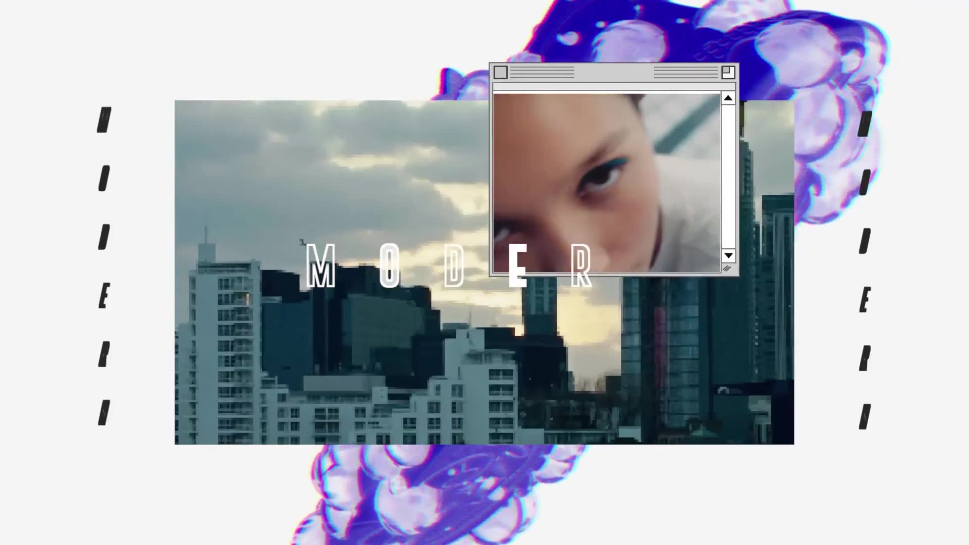 FCPX插件：90年代街头嘻哈风格动态失真故障窗口动态标题排版包 Modern Glitch Promo , sucaiwan.com