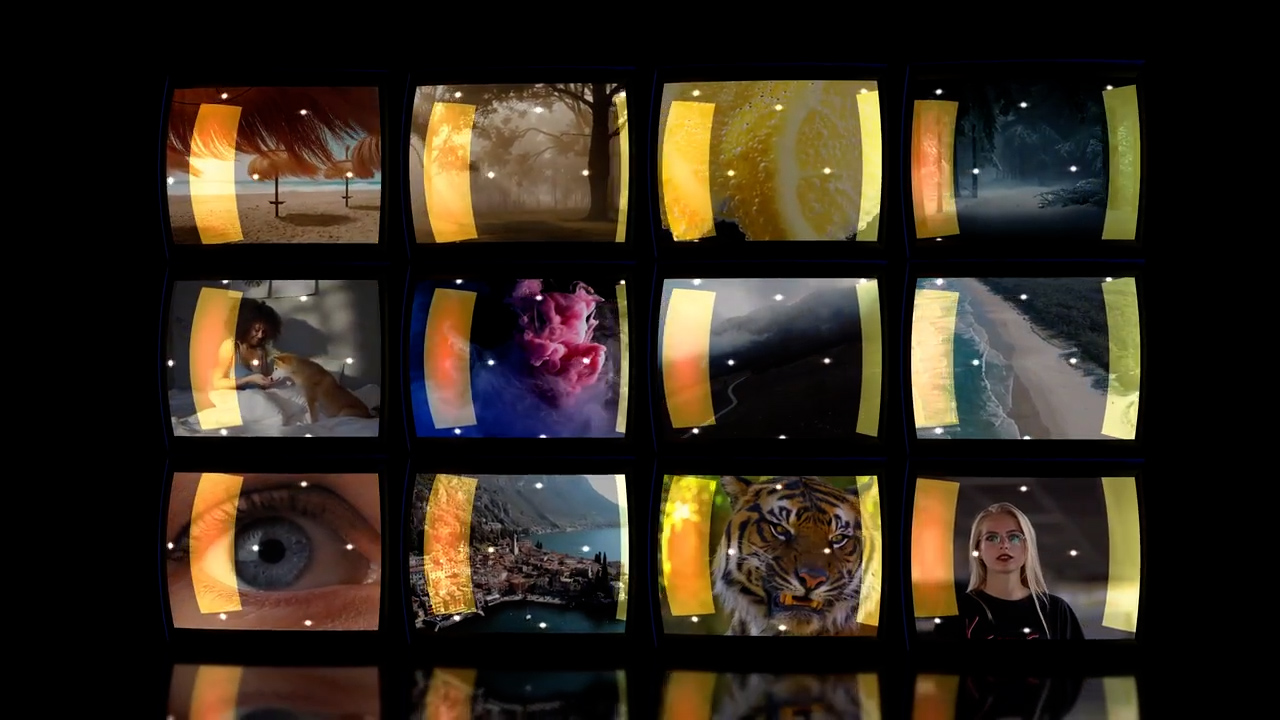 8K 复古旧CRT视频背景墙动画反射相机颜色达芬奇效果 FDT Backgrounds Videowall 影视音频 sucaiwan.com