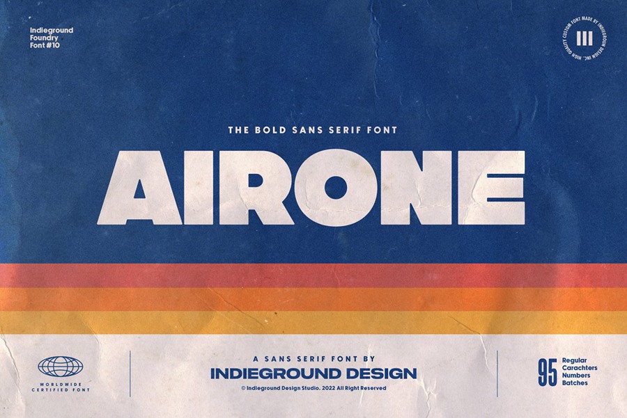 INDIEGROUND 现代活力艺术超粗体厚重标题排版海报封面英文标题 AIRONE FONT 设计素材 第1张-素材湾丨精选海外优质设计素材资源 INDIEGROUND 现代活力艺术超粗体厚重标题排版海报封面英文标题 AIRONE FONT 设计素材 sucaiwan.com