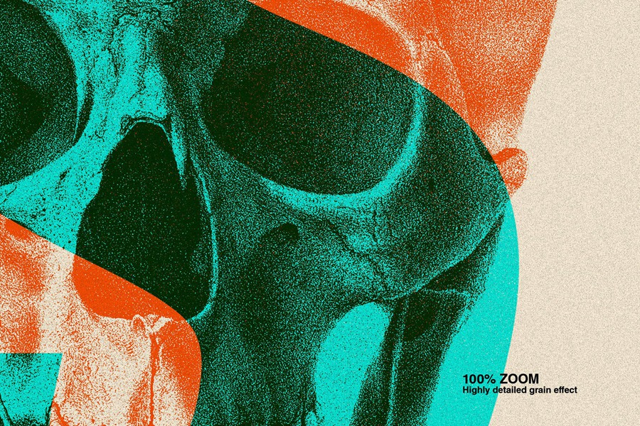 复古美学印刷颗粒照片纹理PNG拼贴元素Photoshop模板 Risograph – Risoprint Effect 插件预设 sucaiwan.com