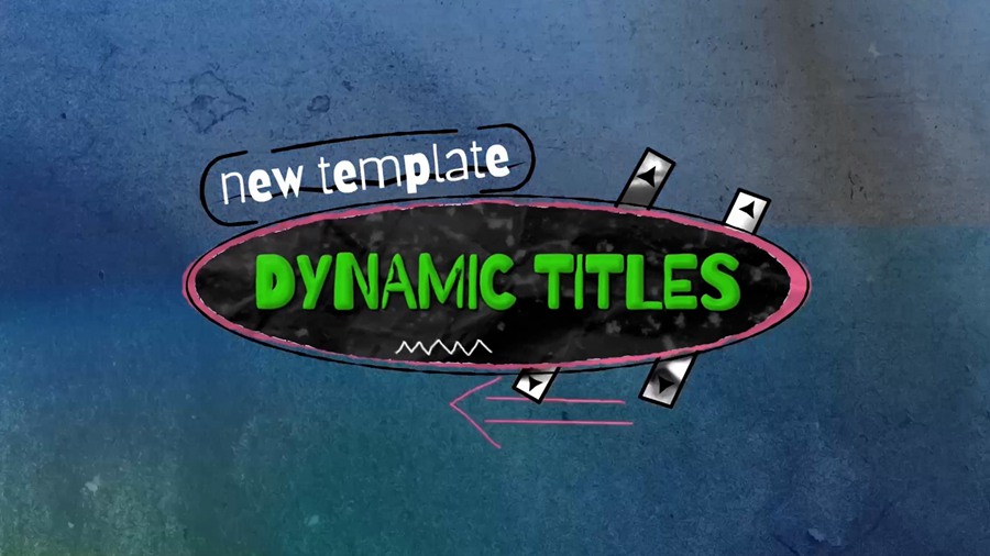 AE + PR模板：复古时尚多彩动态做旧视频标题模板2合1 Dynamic Grunge Titles 插件预设 sucaiwan.com