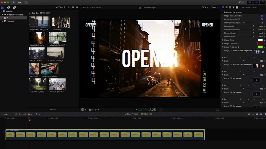 AE/FCPX模板：复古老式故障失真活力动画设计VHS风格开场 AE + FCPX 2合1模板 插件预设 sucaiwan.com