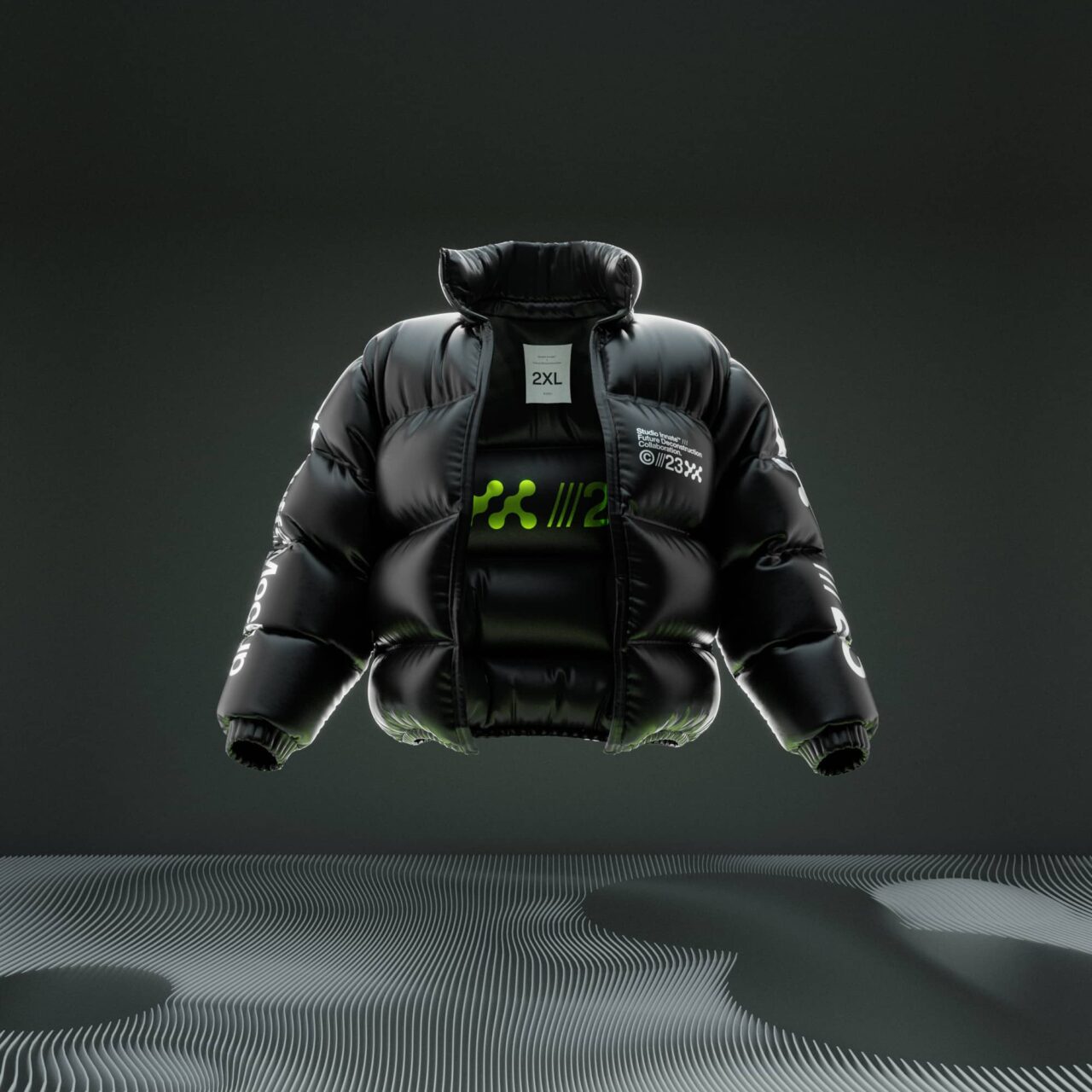 Blender模型：3D动态质感羽绒服外套服装设计展示Blender模型设计套装 3D Puffa Bundle , sucaiwan.com