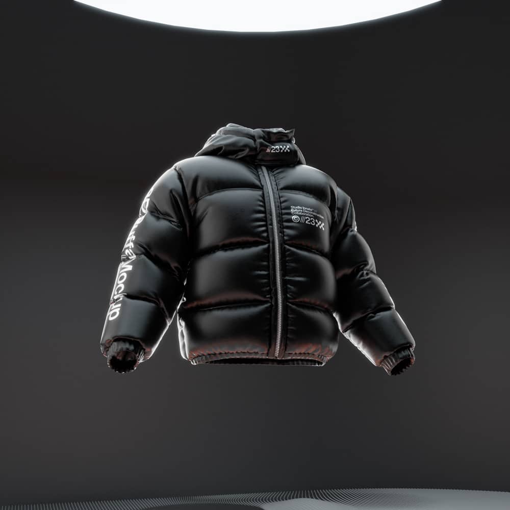Blender模型：3D动态质感羽绒服外套服装设计展示Blender模型设计套装 3D Puffa Bundle , sucaiwan.com