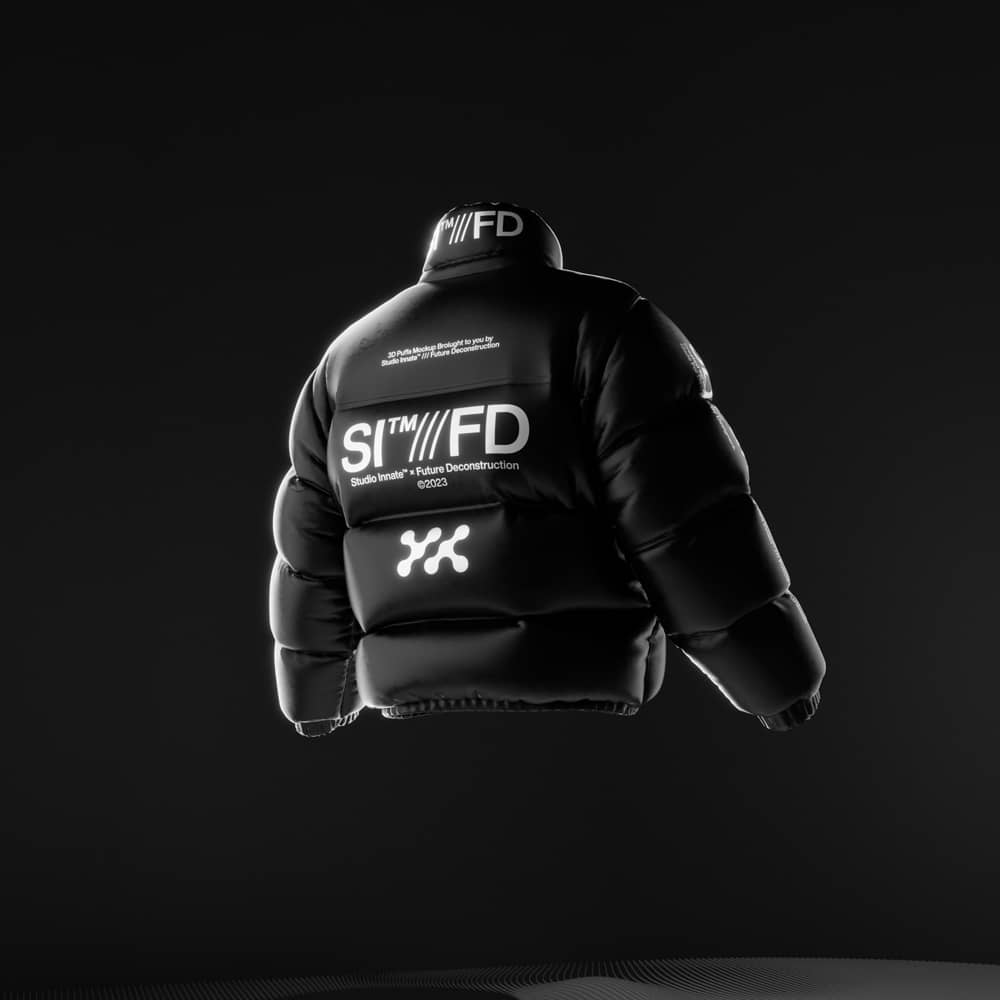 Blender模型：3D动态质感羽绒服外套服装设计展示Blender模型设计套装 3D Puffa Bundle , sucaiwan.com