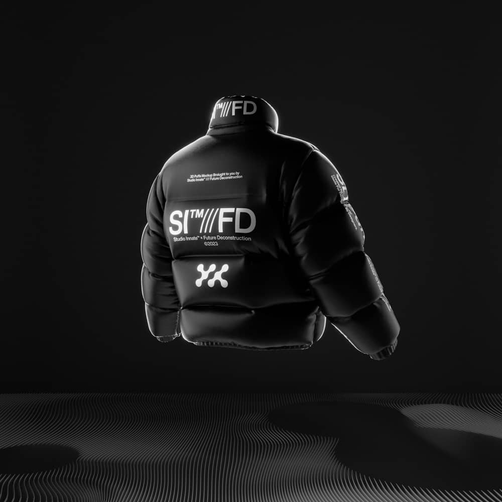 Blender模型：3D动态质感羽绒服外套服装设计展示Blender模型设计套装 3D Puffa Bundle , sucaiwan.com