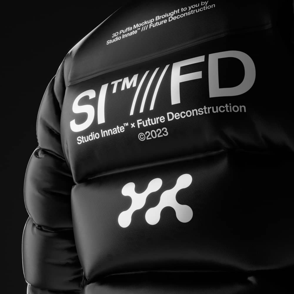 Blender模型：3D动态质感羽绒服外套服装设计展示Blender模型设计套装 3D Puffa Bundle , sucaiwan.com