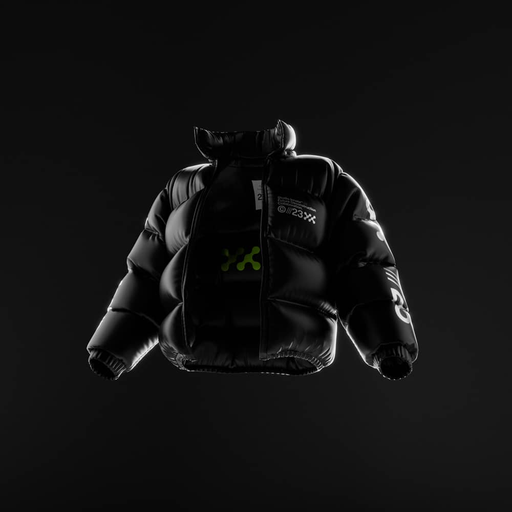 Blender模型：3D动态质感羽绒服外套服装设计展示Blender模型设计套装 3D Puffa Bundle , sucaiwan.com