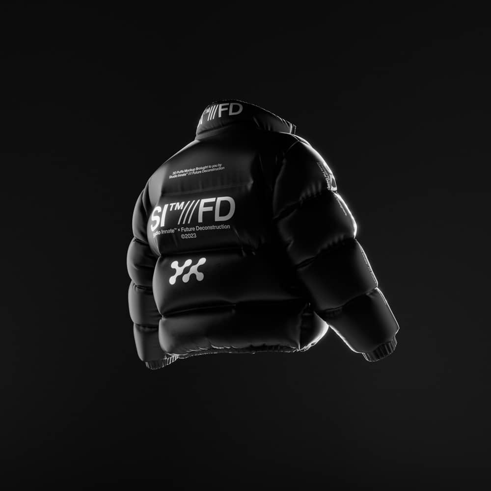 Blender模型：3D动态质感羽绒服外套服装设计展示Blender模型设计套装 3D Puffa Bundle , sucaiwan.com