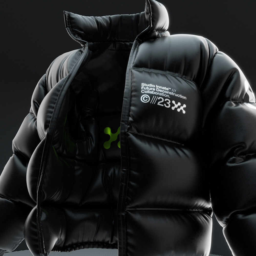 Blender模型：3D动态质感羽绒服外套服装设计展示Blender模型设计套装 3D Puffa Bundle , sucaiwan.com