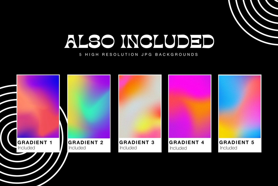 Shapes Set for Procreate 250种不同形状和星星画笔、PNGS、AI矢量 笔刷资源 sucaiwan.com