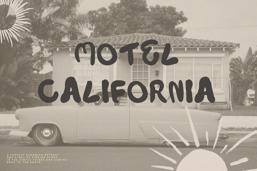 潮流波西米亚氛围手工画笔狂野精神阳光手写装饰字体 Bohemian Notes Bold Handmade Font 设计素材 sucaiwan.com