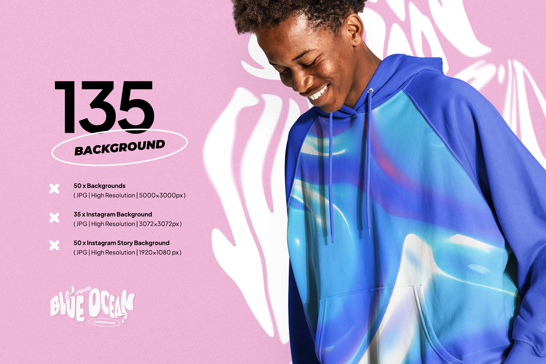 135张高品质渐变海洋蓝色背景品牌包装纸织物海报设计纹理波西米亚风格装饰 Ocean Blue | Background 图片素材 sucaiwan.com