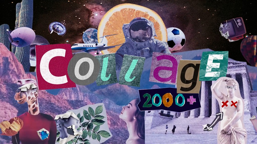 AE插件 – Collage Pack 2000+ 拼贴艺术定格动画元素 AE插件、AE项目包 + AtomX 3.0.8 汉化版 插件预设 sucaiwan.com