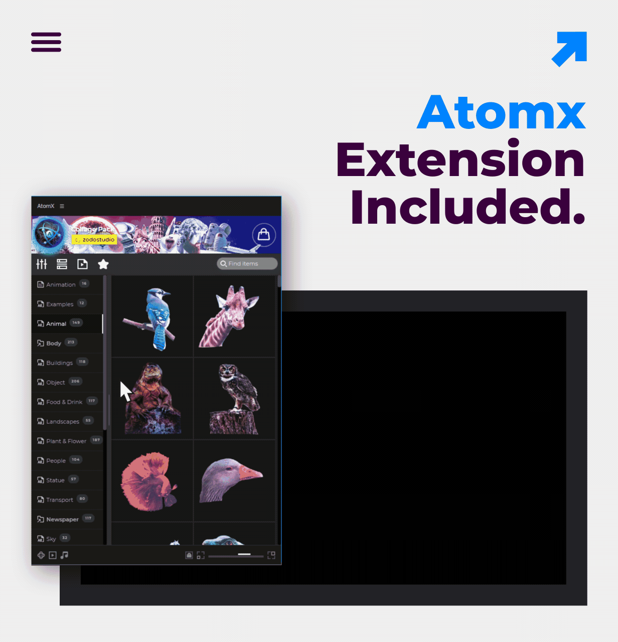 AE插件 – Collage Pack 2000+ 拼贴艺术定格动画元素 AE插件、AE项目包 + AtomX 3.0.8 汉化版 插件预设 sucaiwan.com