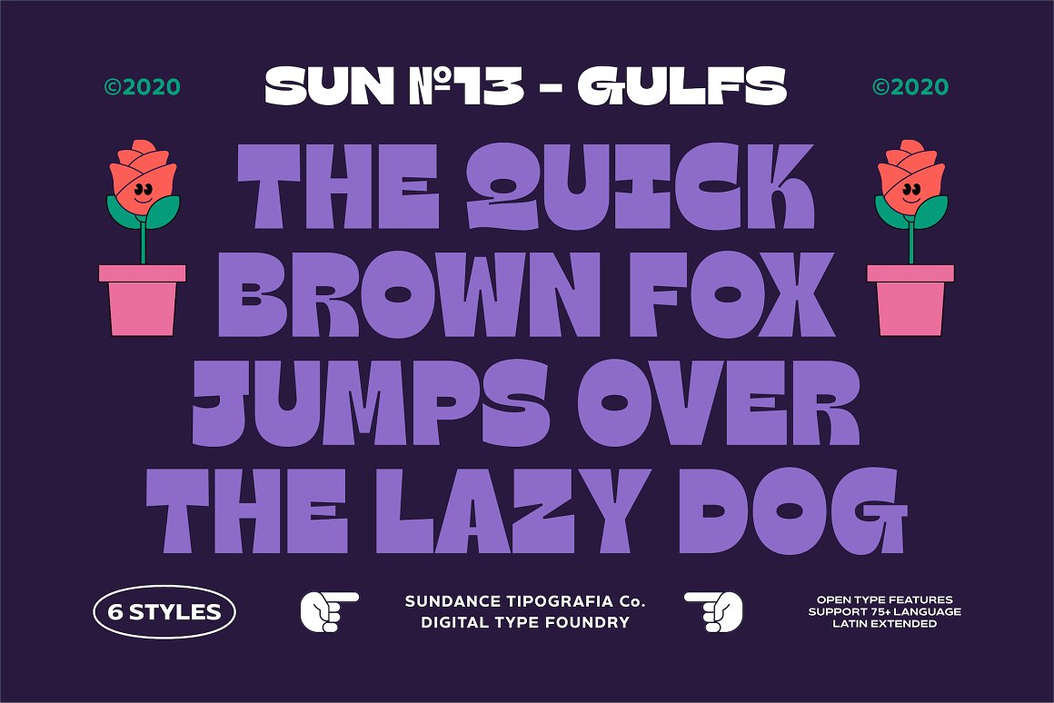 英文字体：90年代趣味俏皮复古卡通漫画书贴纸设计英文字体下载 Gulfs Display Font Family 设计素材 sucaiwan.com