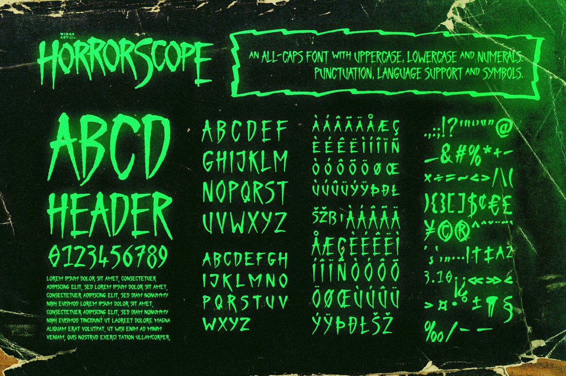 复古风格万圣节手绘墨水飞溅漫画恐怖字体 HorrorScope - Retro Horror Font 设计素材 第8张-素材湾丨精选海外优质设计素材资源 复古风格万圣节手绘墨水飞溅漫画恐怖字体 HorrorScope - Retro Horror Font 设计素材 sucaiwan.com