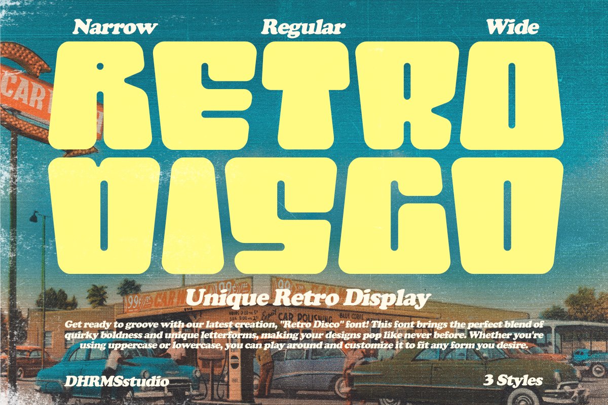 复古迪斯科古怪大胆俏皮感无衬线字体 Retro Disco – Unique Retro Display 设计素材 第1张-素材湾丨精选海外优质设计素材资源 复古迪斯科古怪大胆俏皮感无衬线字体 Retro Disco – Unique Retro Display 设计素材 sucaiwan.com