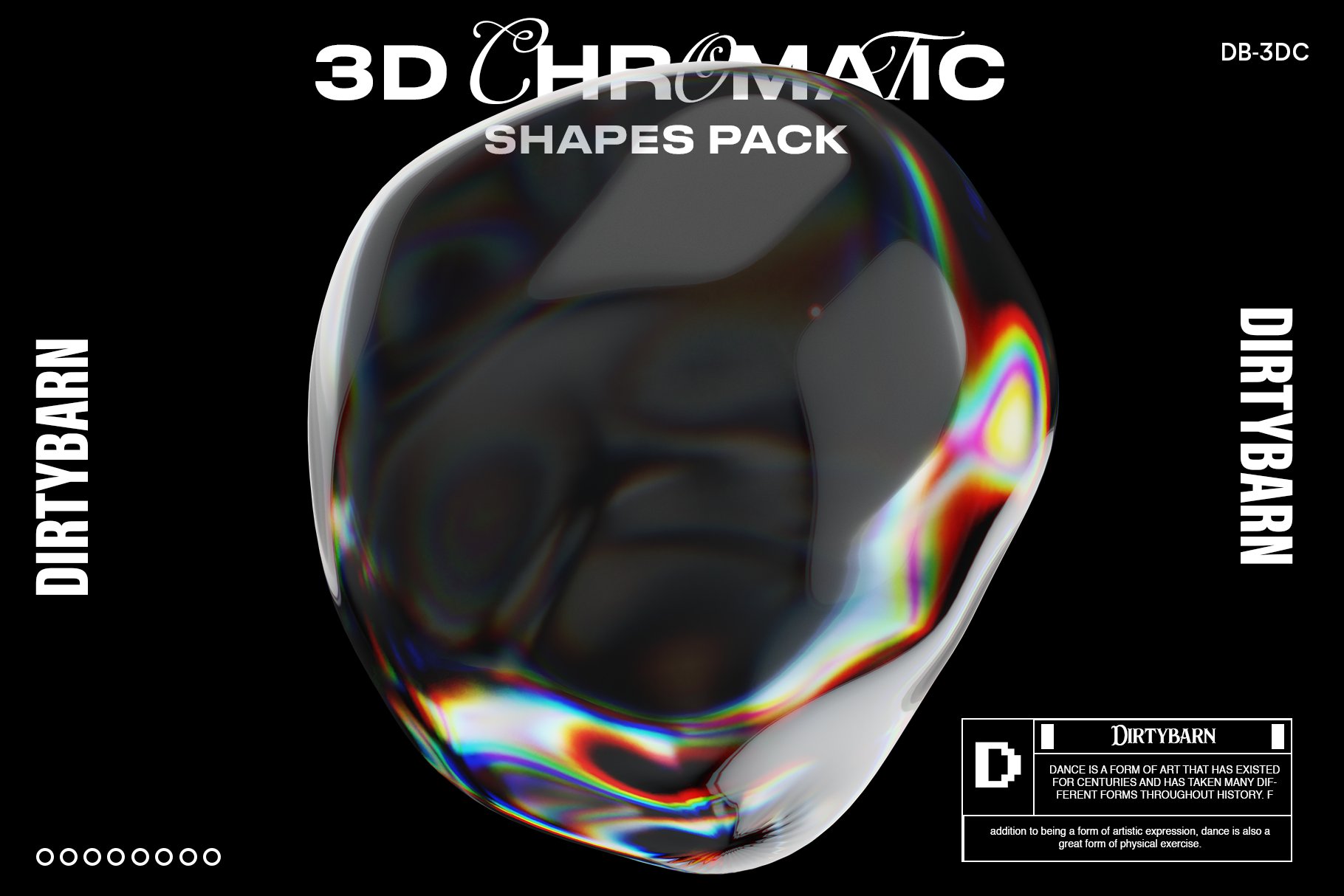 54种不同且独特的玻璃水晶3D立体形状设计元素合集 3D Chromatic Shapes Pack 设计素材 sucaiwan.com