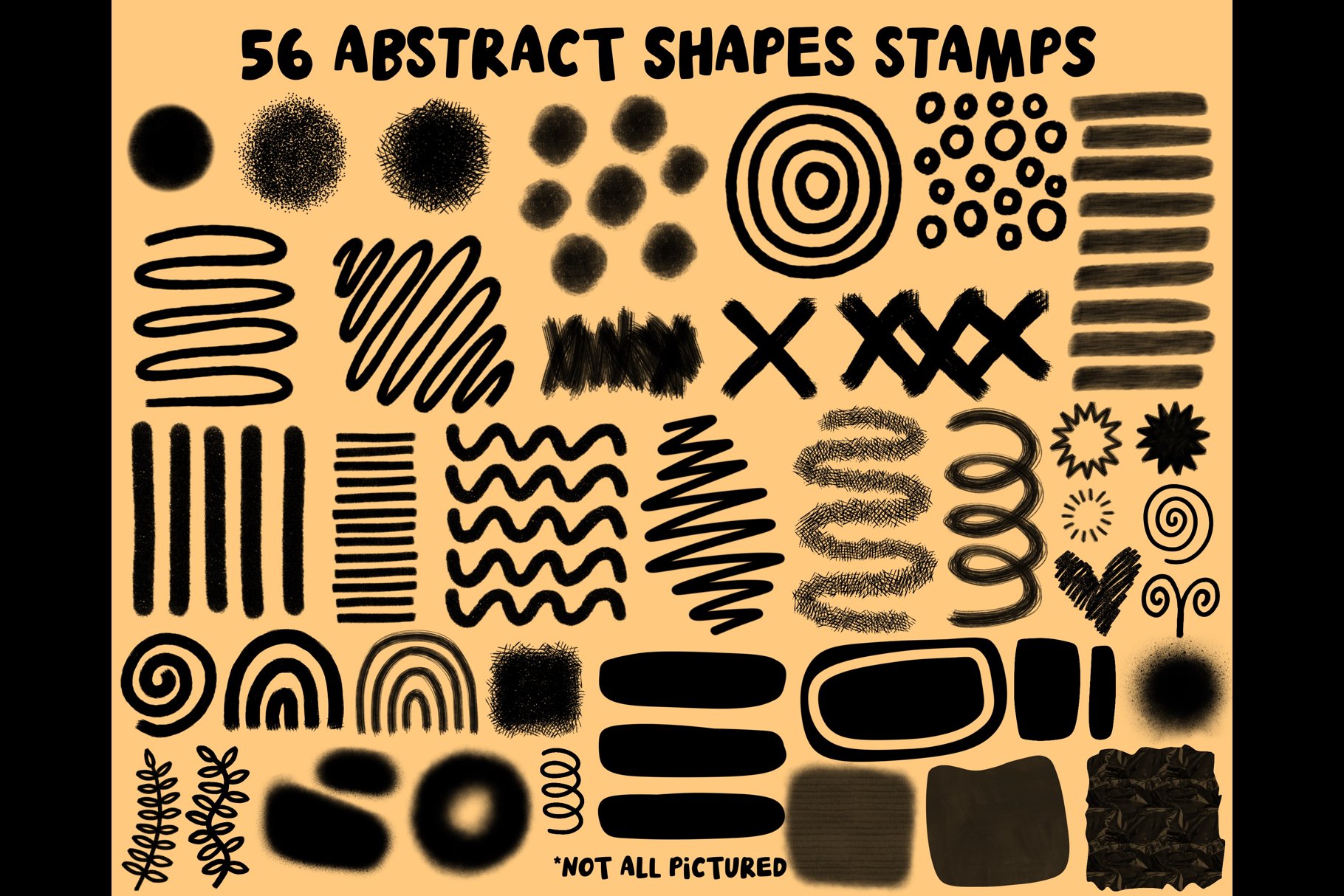 Procreate Zine Kit with 350 Brushes! 超350种画笔和图章带纹理图案、着色器、标记和刻字画笔、半色调、字母和文字图章以及逼真拼贴图章 图片素材 sucaiwan.com
