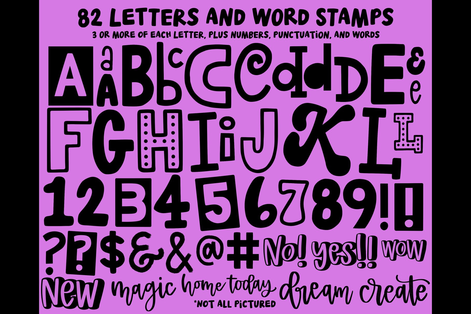 Procreate Zine Kit with 350 Brushes! 超350种画笔和图章带纹理图案、着色器、标记和刻字画笔、半色调、字母和文字图章以及逼真拼贴图章 图片素材 sucaiwan.com