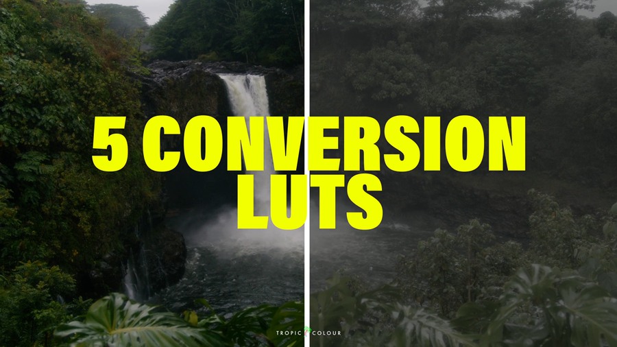 Tropic Colour 5个RED科莫多转换LUT – RED KOMODO CONVERSION LUTS (R3D / REDLOG 3G10 / REDWIDEGAMMUT) 插件预设 sucaiwan.com