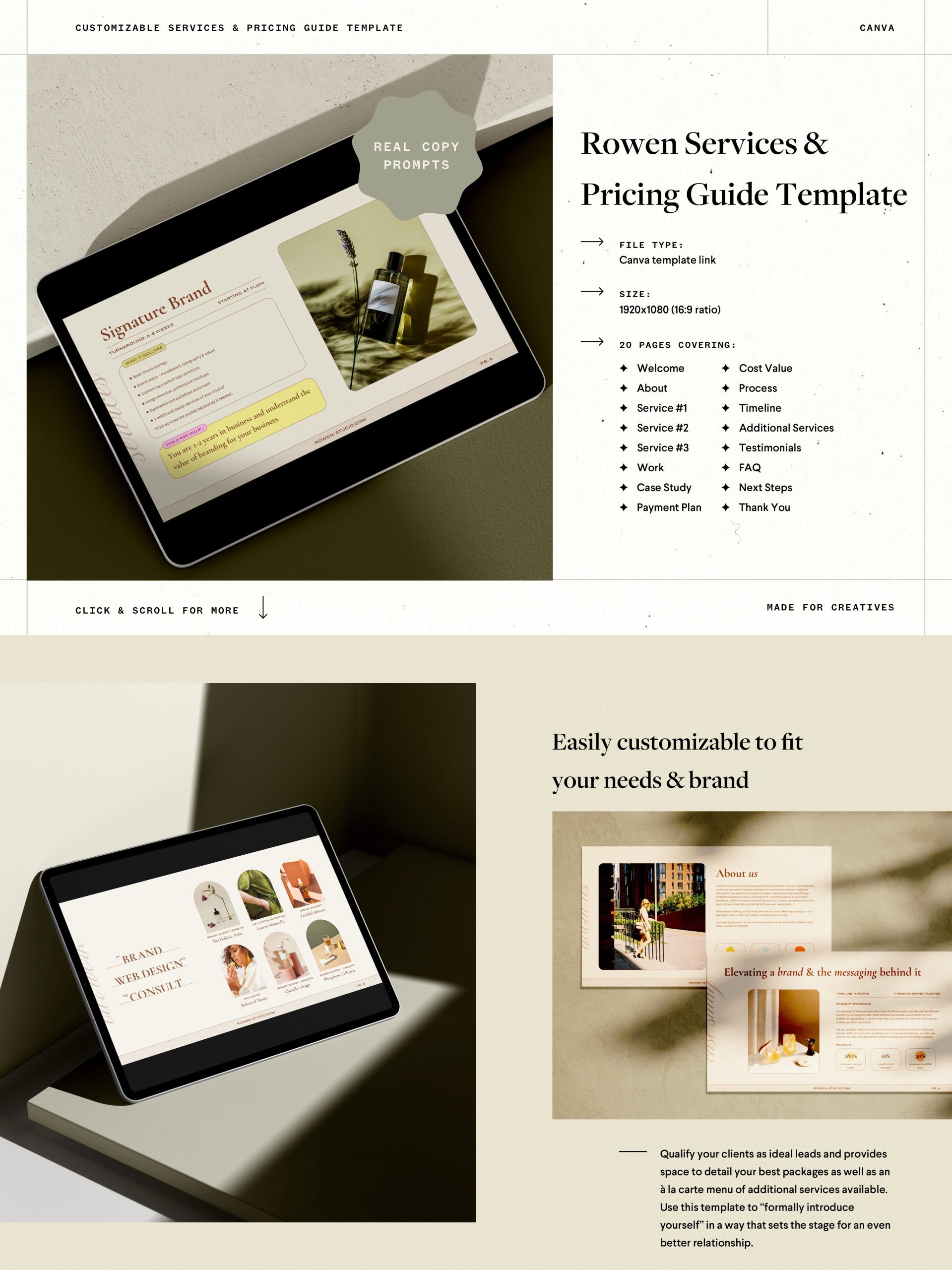 Services and Pricing Guide Canva 20页完全可定制的 Canva 在线模板和主题/设计模板 幻灯图表 第2张-素材湾丨精选海外优质设计素材资源 Services and Pricing Guide Canva 20页完全可定制的 Canva 在线模板和主题/设计模板 幻灯图表 sucaiwan.com