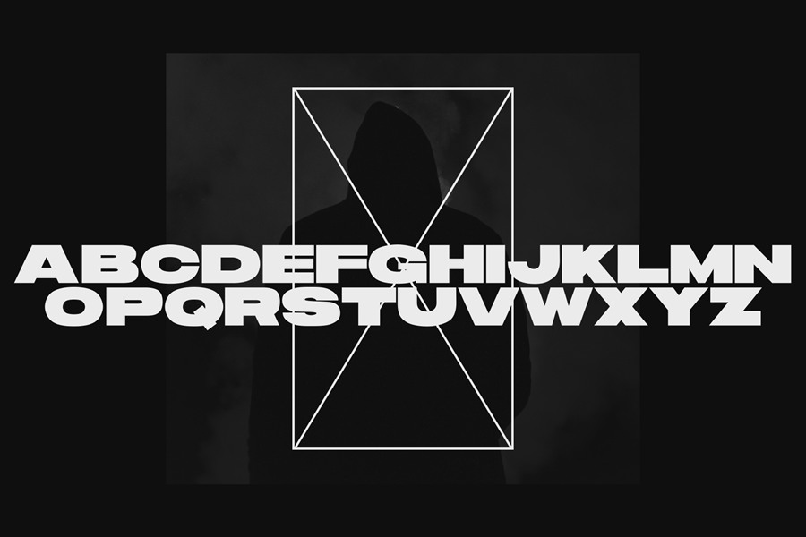 一种现代几何海报标题设计装饰粗无衬线字体 NF ULTRA – Expanded Display Font 设计素材 sucaiwan.com