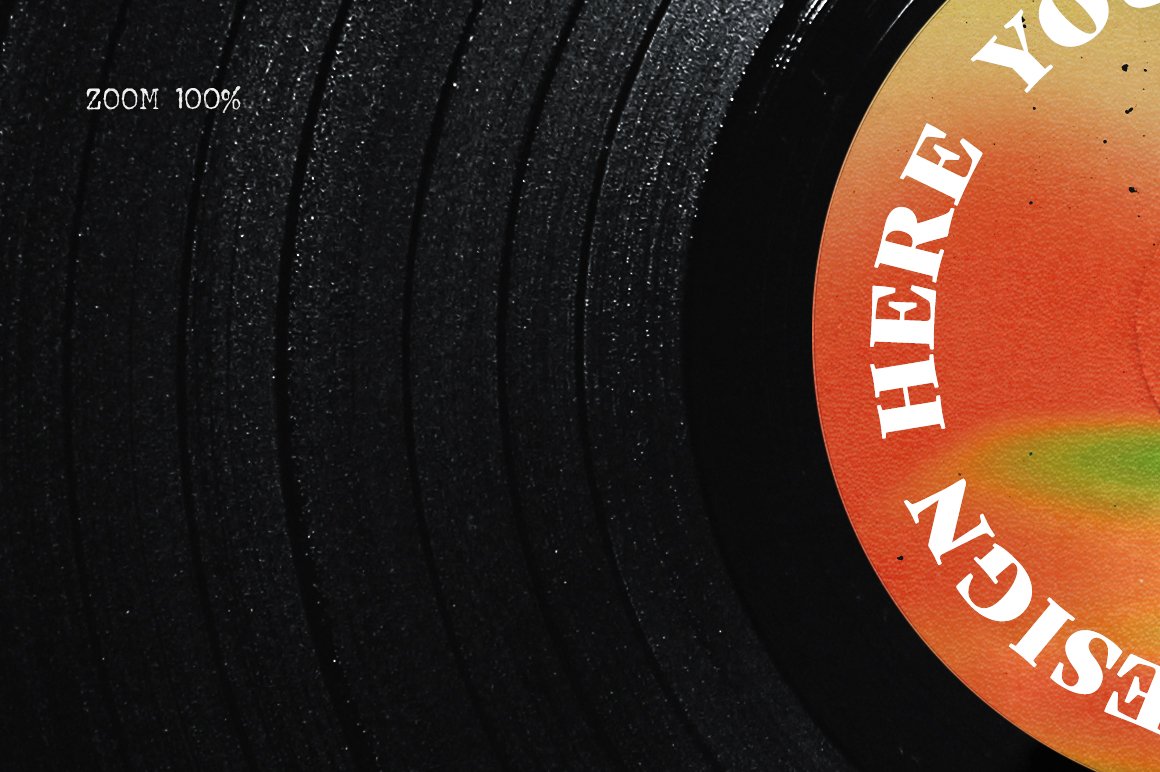 复古风格黑胶唱片模型海报传单社交媒体图形包装样机 Vinyl record retro mockup 样机素材 sucaiwan.com