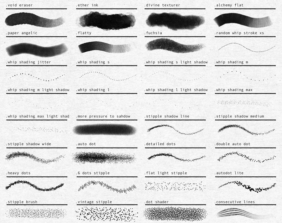 Tattoo Brushes For Procreate 终极专业纹身艺术家笔刷套装 笔刷资源 sucaiwan.com