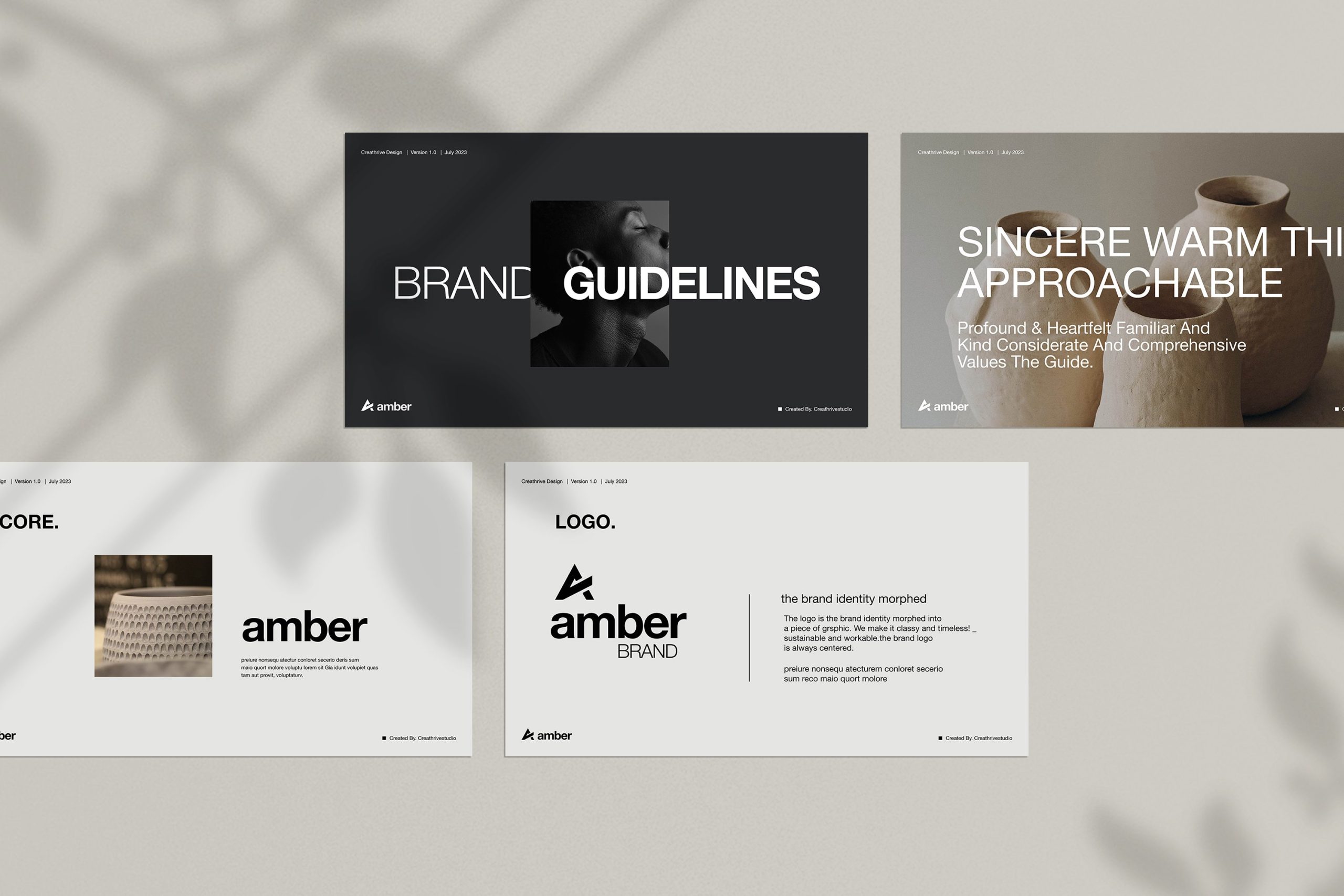 Amber | Brand Guidelines 40个完全可定制的布局设计模板封面徽标调色板版式数字在线社交媒体字体CANVA和Indesign模板 幻灯图表 第5张-素材湾丨精选海外优质设计素材资源 Amber | Brand Guidelines 40个完全可定制的布局设计模板封面徽标调色板版式数字在线社交媒体字体CANVA和Indesign模板 幻灯图表 sucaiwan.com