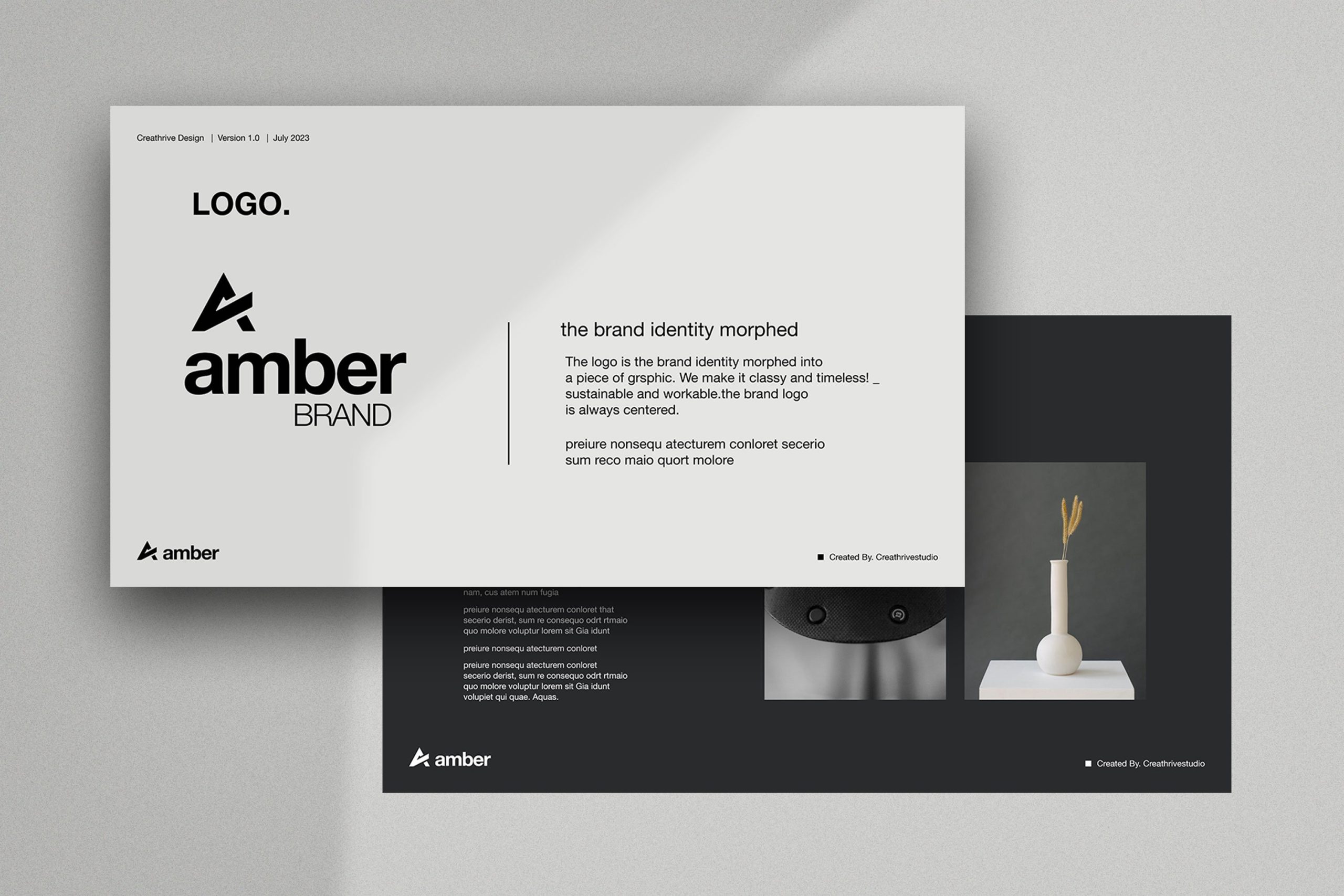 Amber | Brand Guidelines 40个完全可定制的布局设计模板封面徽标调色板版式数字在线社交媒体字体CANVA和Indesign模板 幻灯图表 第7张-素材湾丨精选海外优质设计素材资源 Amber | Brand Guidelines 40个完全可定制的布局设计模板封面徽标调色板版式数字在线社交媒体字体CANVA和Indesign模板 幻灯图表 sucaiwan.com