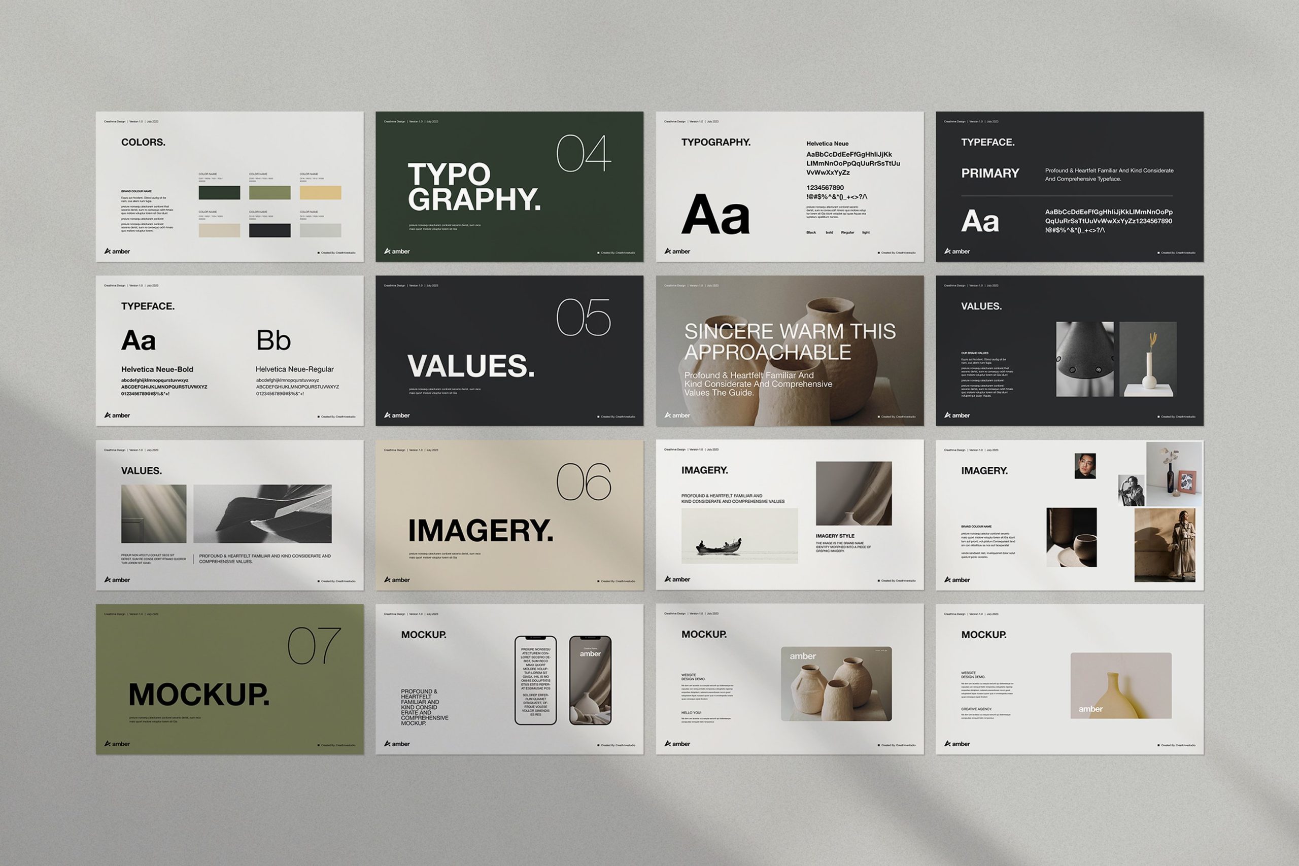 Amber | Brand Guidelines 40个完全可定制的布局设计模板封面徽标调色板版式数字在线社交媒体字体CANVA和Indesign模板 幻灯图表 第11张-素材湾丨精选海外优质设计素材资源 Amber | Brand Guidelines 40个完全可定制的布局设计模板封面徽标调色板版式数字在线社交媒体字体CANVA和Indesign模板 幻灯图表 sucaiwan.com