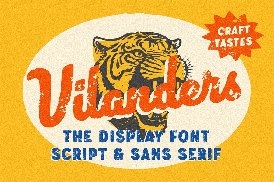 复古邮票手绘脚本无衬线字体和机车火车头动物印章图形 Vilanders – Vintage Stamp Font 图片素材 sucaiwan.com