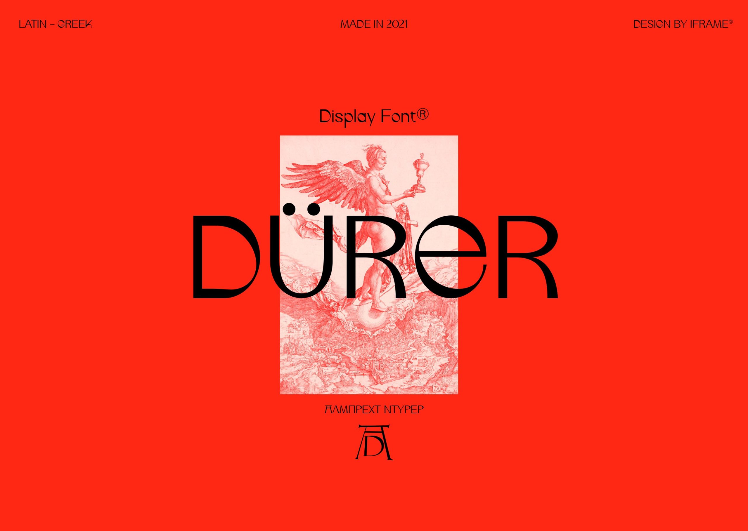 IF Durer Display Font 一种现代艺术柔和曲线精致细节优雅无衬线字体 设计素材 sucaiwan.com