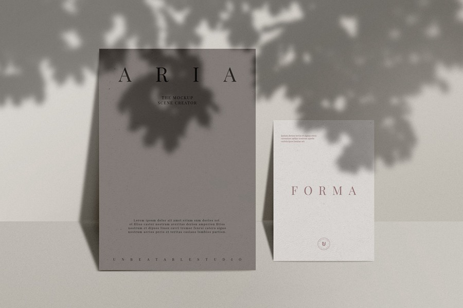 Aria – Mockup Scene Creator 独特模型自然捕捉真实阴影元素效果自定义场景样机 样机素材 sucaiwan.com