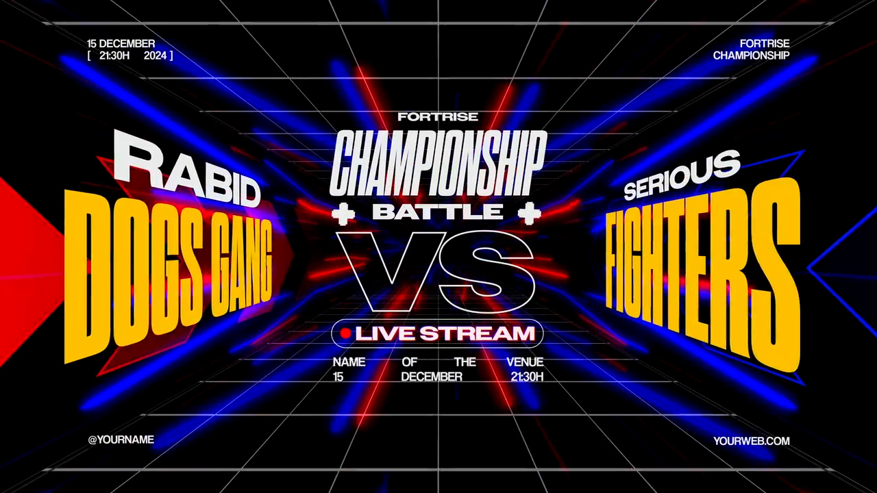 AE模板：7个科技电子竞技时尚标题抖音动画模板 Esports Momentum 插件预设 sucaiwan.com