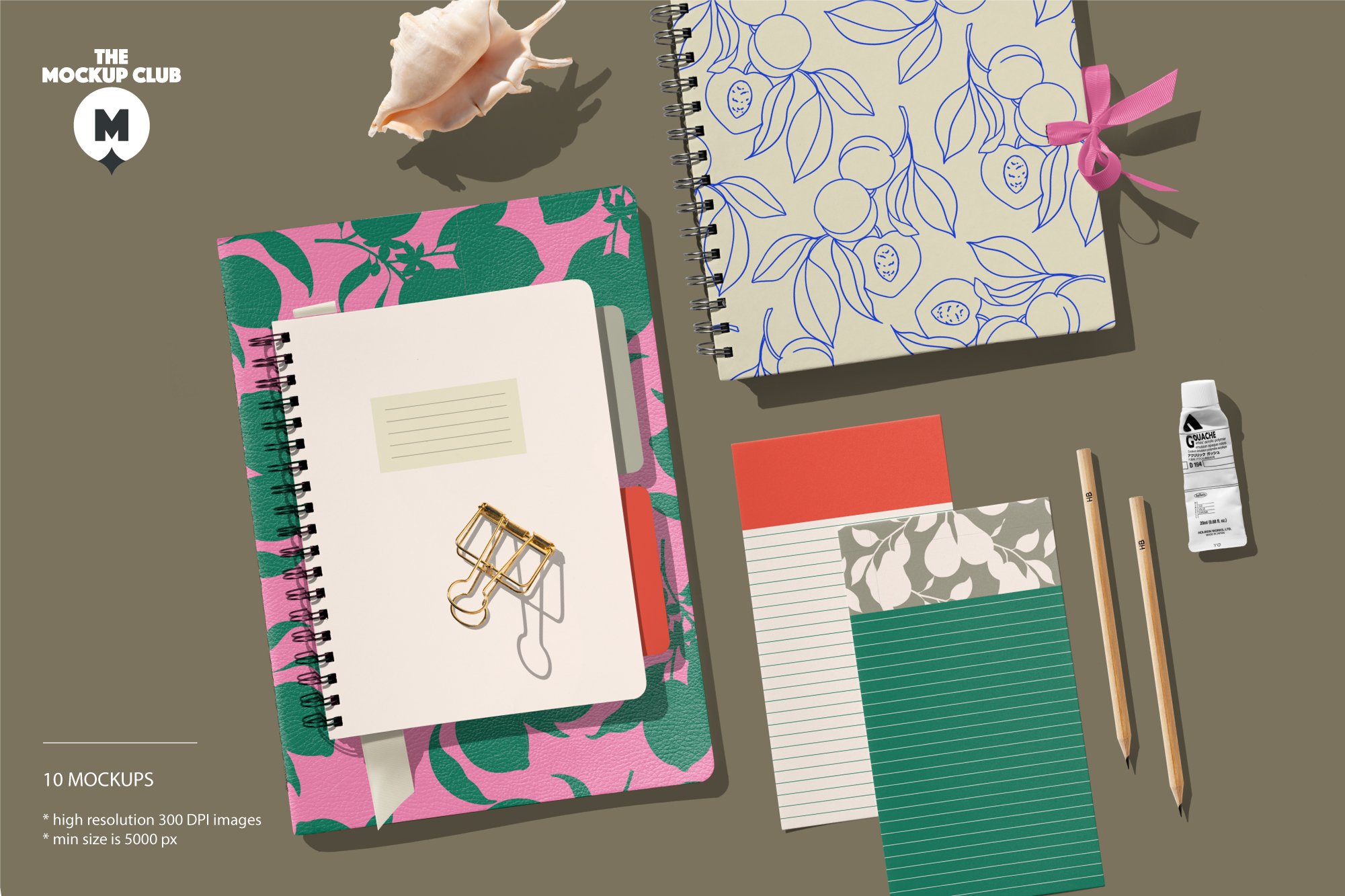 STATIONERY/NOTEBOOK MOCKUPS 文具/笔记本产品样机模型 样机素材 sucaiwan.com