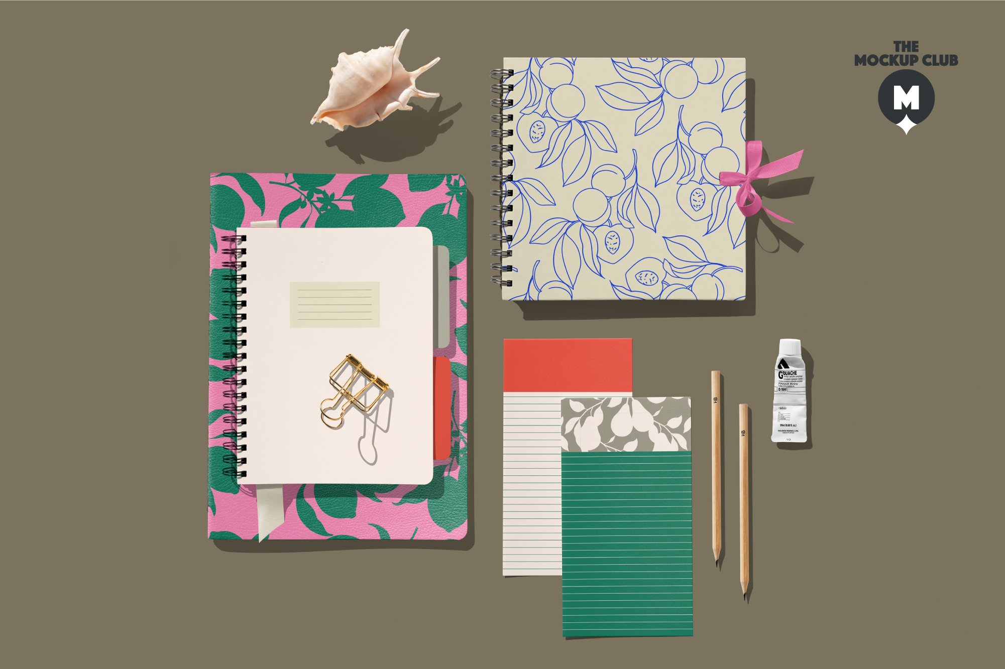STATIONERY/NOTEBOOK MOCKUPS 文具/笔记本产品样机模型 样机素材 sucaiwan.com