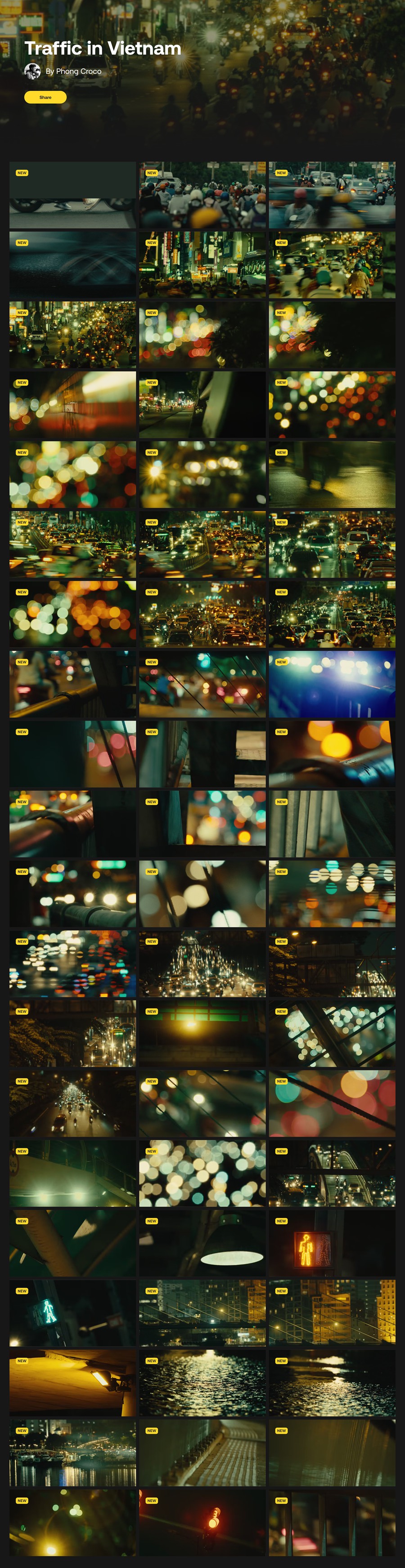 Artlist 越南城市道路灯光汽车交通生活方式大光圈特写夜景实拍视频素材 Traffic in Vietnam 影视音频 sucaiwan.com