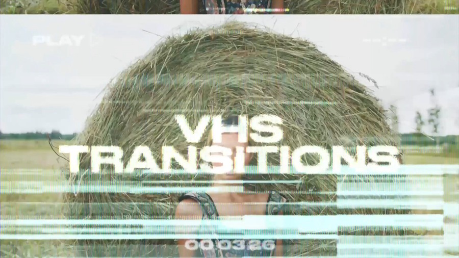 FCPX插件/PR/AE模板：10种4K复古VHS故障抖动扭曲转场过渡效果 VHS Transitions 影视音频 sucaiwan.com