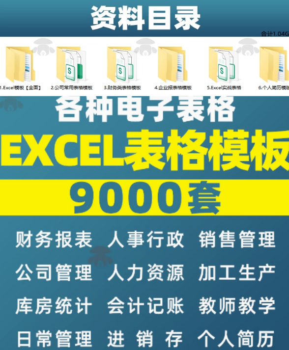 超全Excel模版系列—9000+套excel模型合集+个人简历素材 幻灯图表 sucaiwan.com