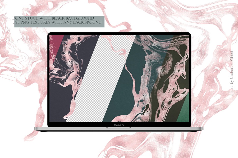 58张奢华黑金金色波浪优雅永恒纹理背景 La Nuit Rose Gold Textures 图片素材 sucaiwan.com