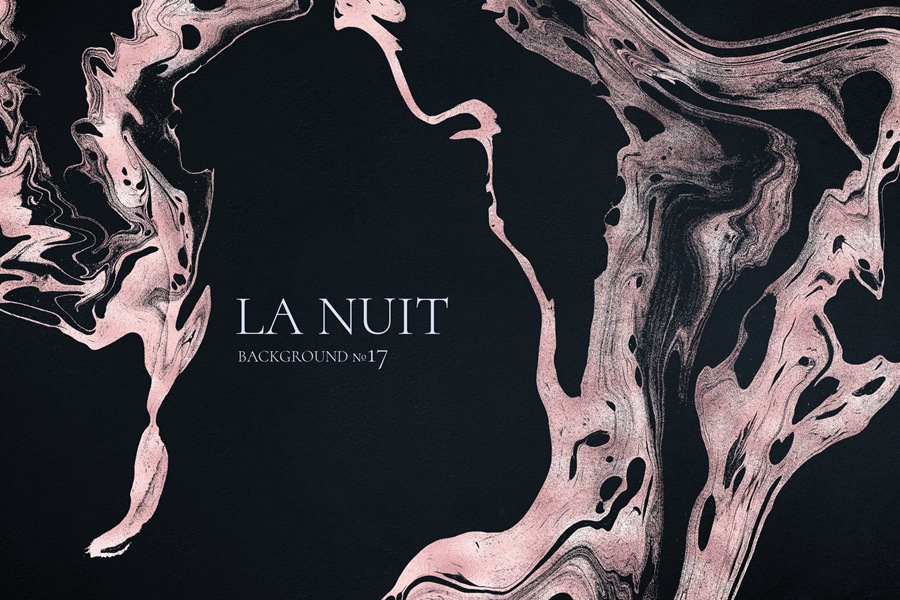 58张奢华黑金金色波浪优雅永恒纹理背景 La Nuit Rose Gold Textures 图片素材 sucaiwan.com