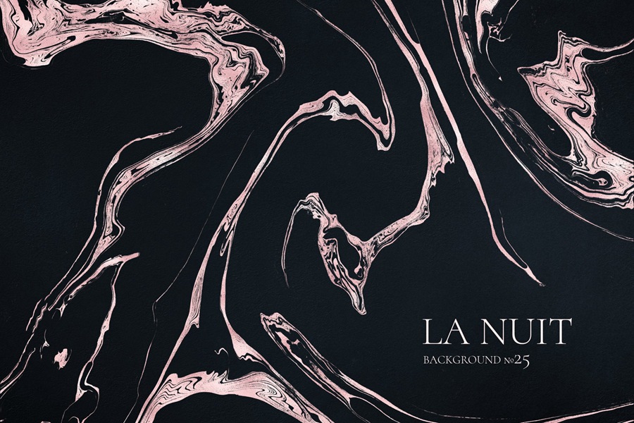 58张奢华黑金金色波浪优雅永恒纹理背景 La Nuit Rose Gold Textures 图片素材 sucaiwan.com