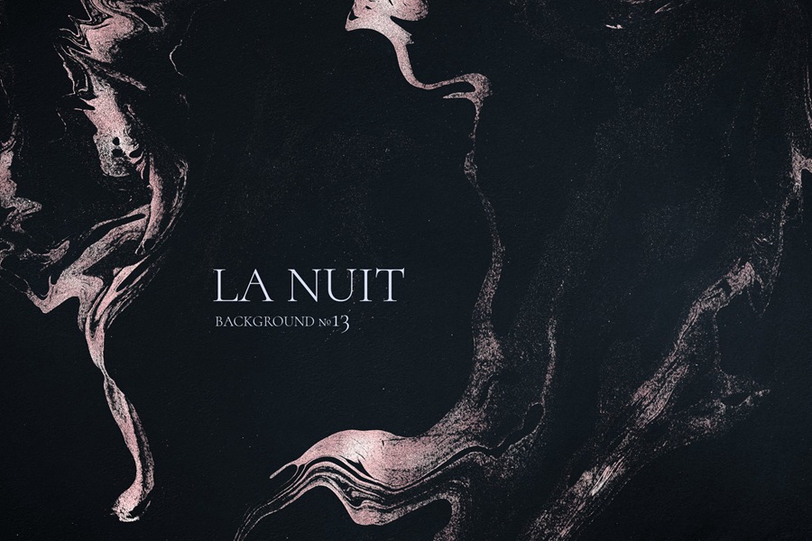 58张奢华黑金金色波浪优雅永恒纹理背景 La Nuit Rose Gold Textures 图片素材 sucaiwan.com