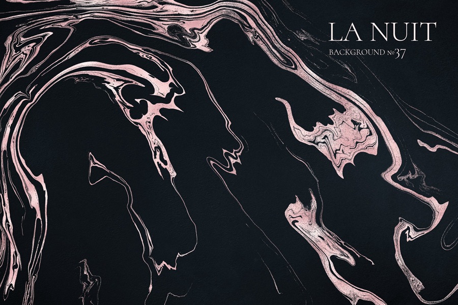 58张奢华黑金金色波浪优雅永恒纹理背景 La Nuit Rose Gold Textures 图片素材 sucaiwan.com