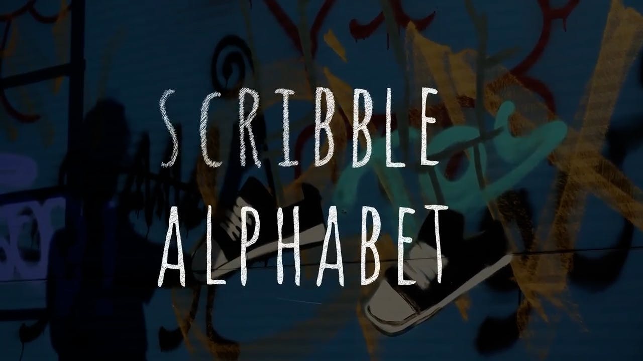 4K 手绘涂鸦创意标题字母表数字和符号动画 Hand Drawn Scribble Alphabet – AE模板 + FCPX插件 影视音频 sucaiwan.com