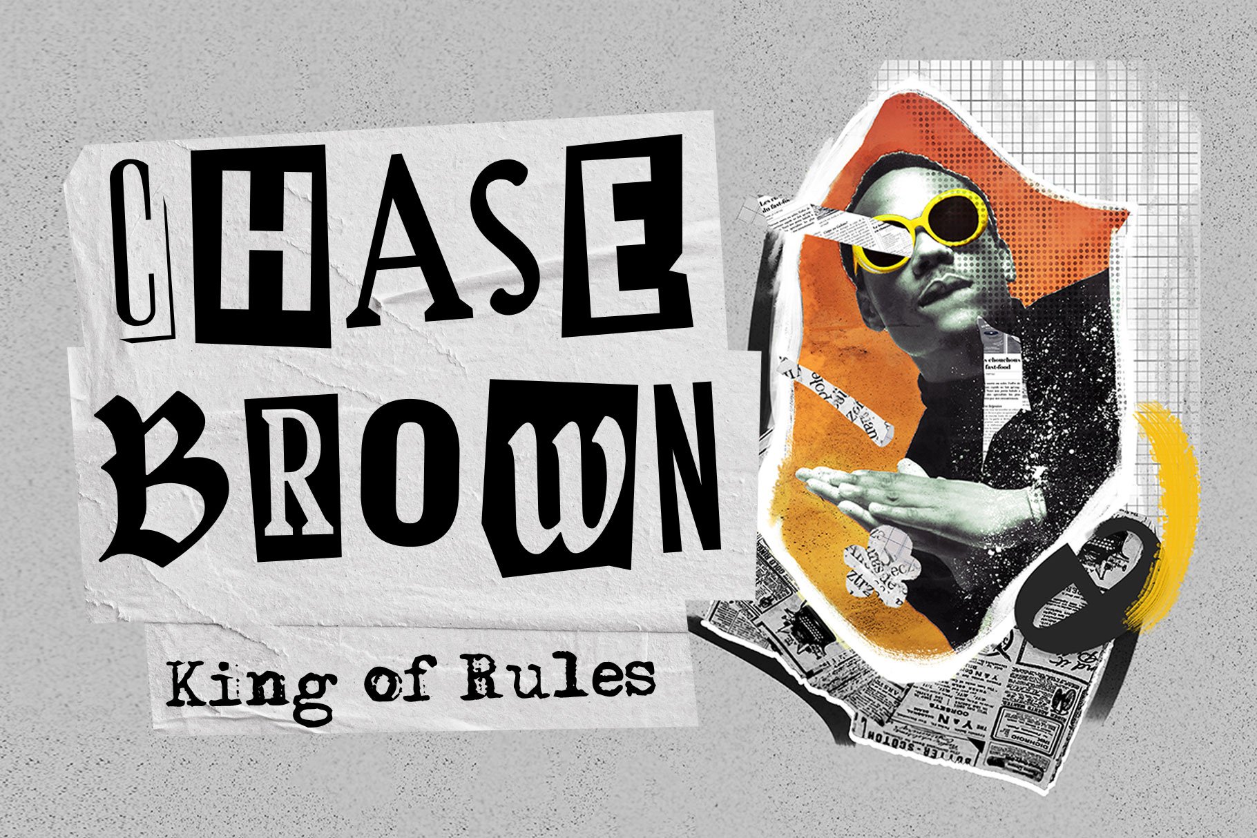 复古拼贴艺术剪纸无衬线压缩衬线手写和老式打字机混合字体 Retroma Vibes – Mixed Font 设计素材 sucaiwan.com