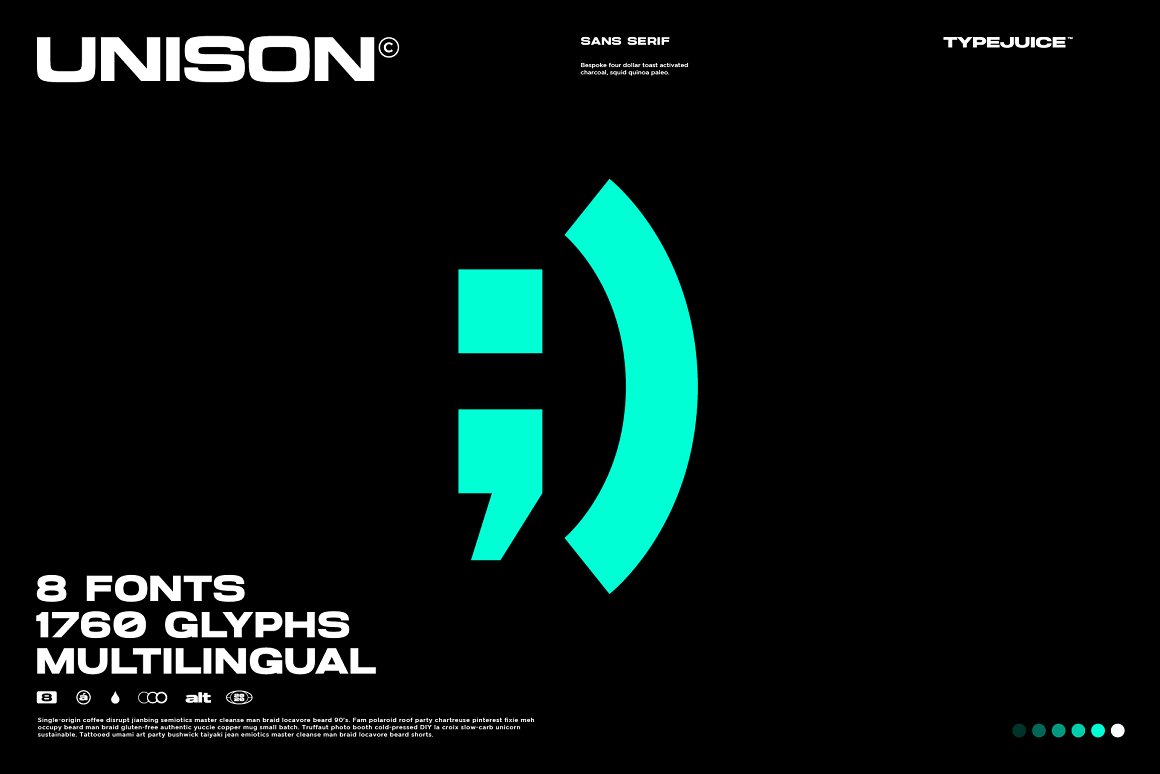 Type Juice 视觉美学优雅电影标题风格化无衬线字体 Unison Pro 设计素材 第6张-素材湾丨精选海外优质设计素材资源 Type Juice 视觉美学优雅电影标题风格化无衬线字体 Unison Pro 设计素材 sucaiwan.com